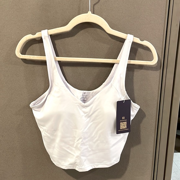dragon fit Tops - White crop top with built in bra